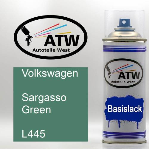 Volkswagen, Sargasso Green, L445: 400ml Sprühdose, von ATW Autoteile West.